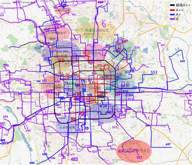 公交车广告多层线路图