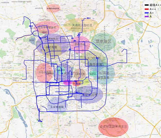 公交车广告单层线路图